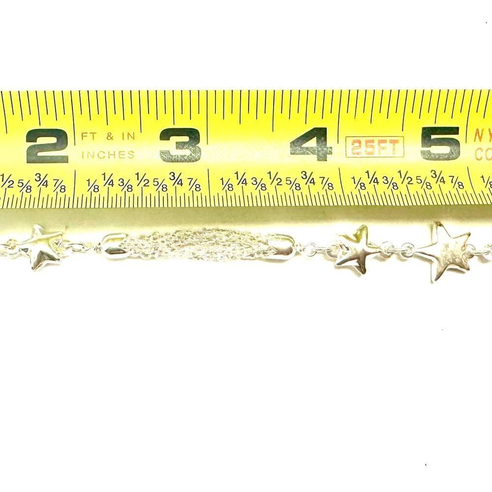 Mesh Enamel Bracelet 6.5-7inch 925 Sterling Vintage